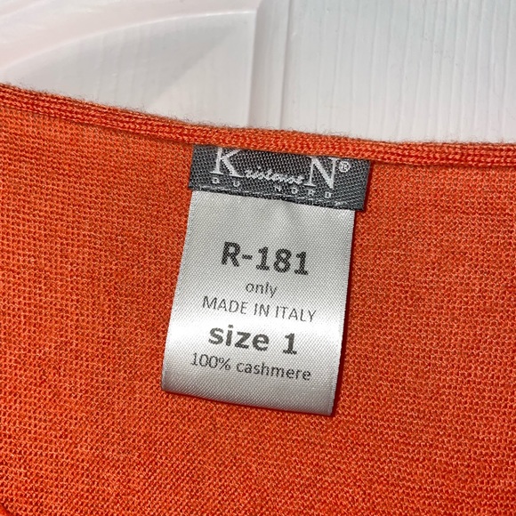 KRISTENSEN DU NORD ORANGE CASHMERE SWEATER SZ 1/US 4 - Picture 6 of 8
